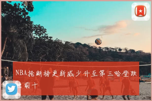NBA抢断榜更新威少升至第三哈登跌出前十